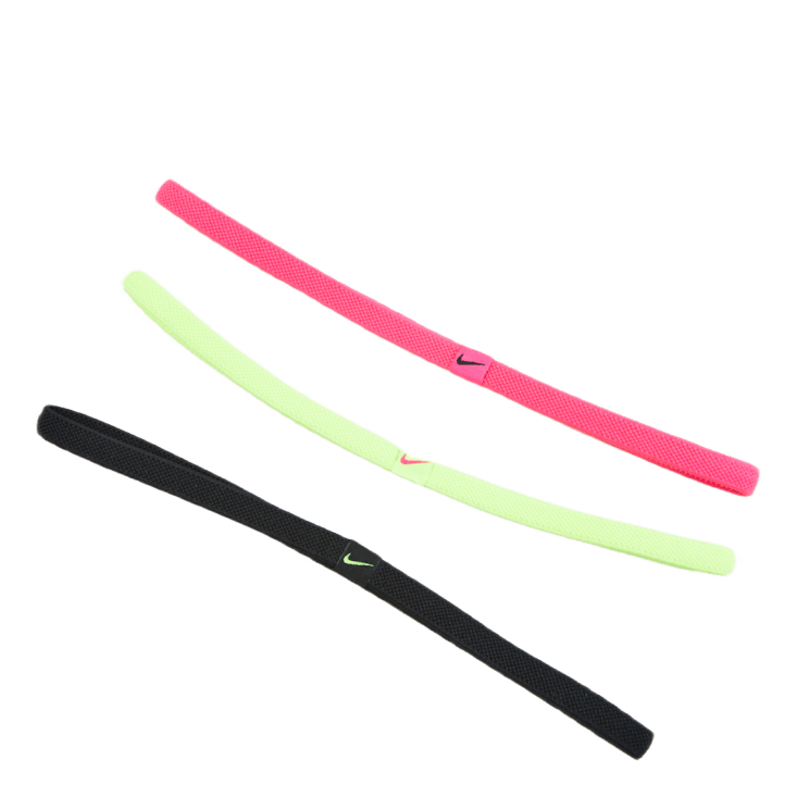 Nike Elastic Headbands 2.0 3 P Volt/black/hyper Pink