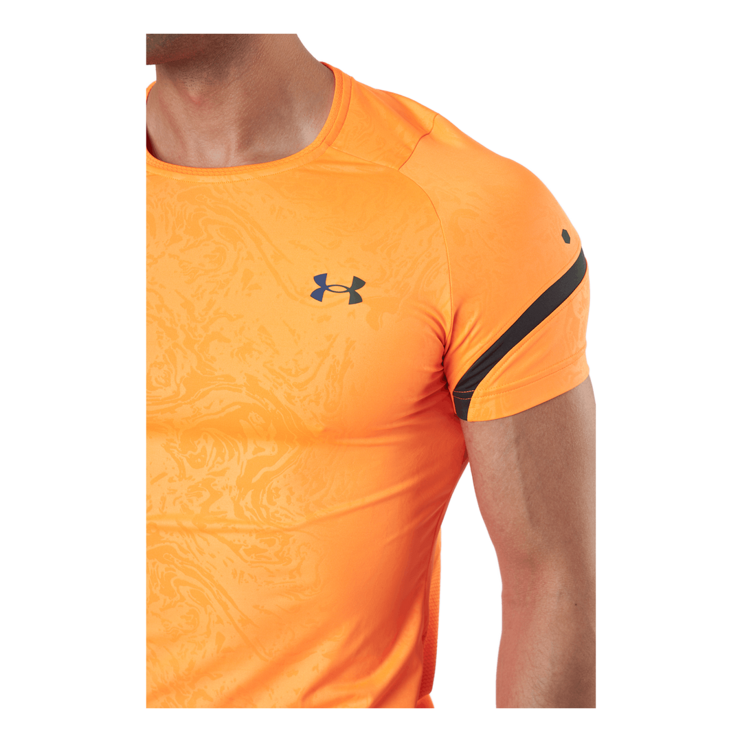Under Armour Ua Rush 2.0 Emboss Ss Blaze Orange Jet Gray Blac