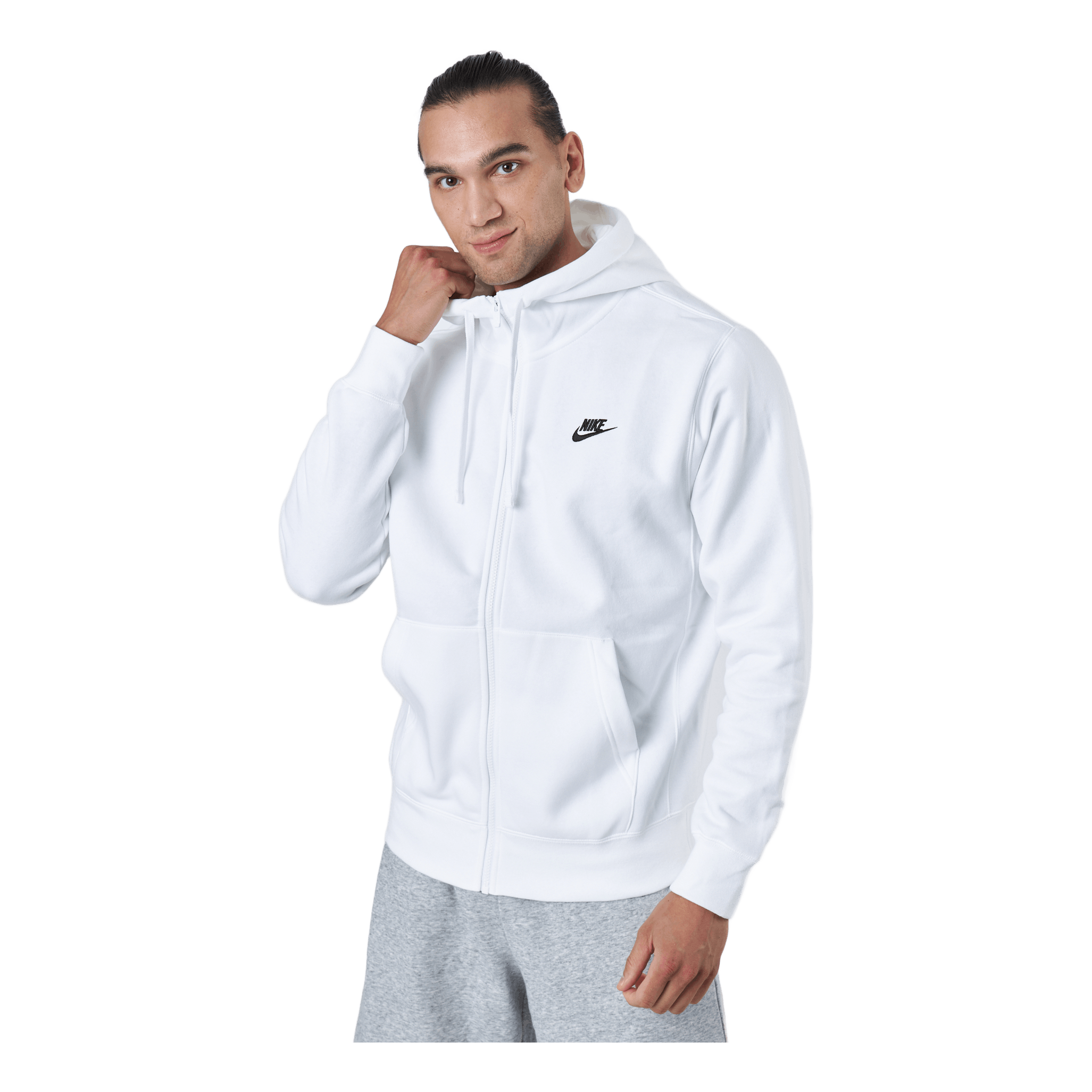 all white nike zip up jacket
