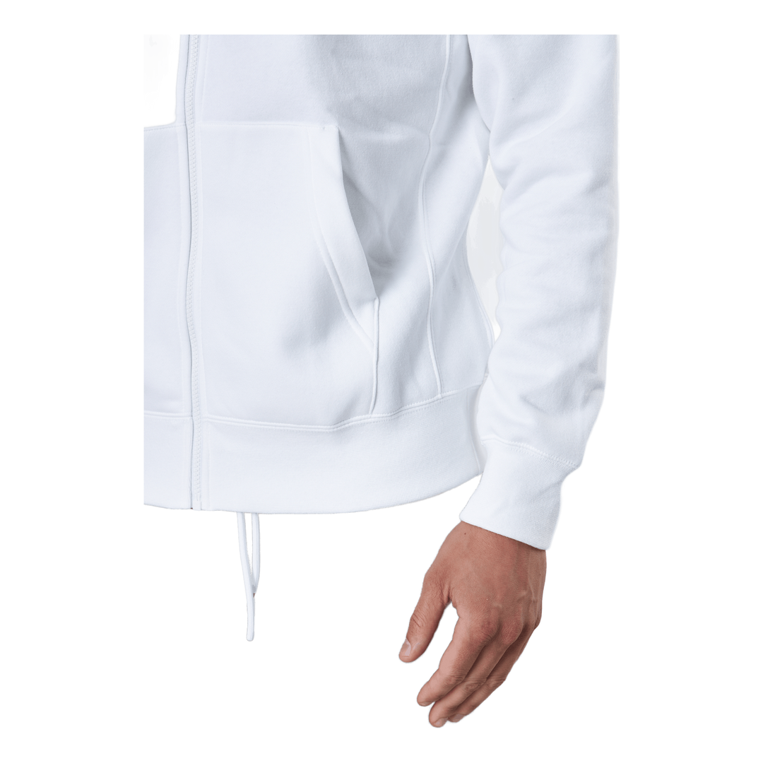 Sportswear Club Fleece Men's Full-Zip Hoodie WHITE/WHITE/BLACK