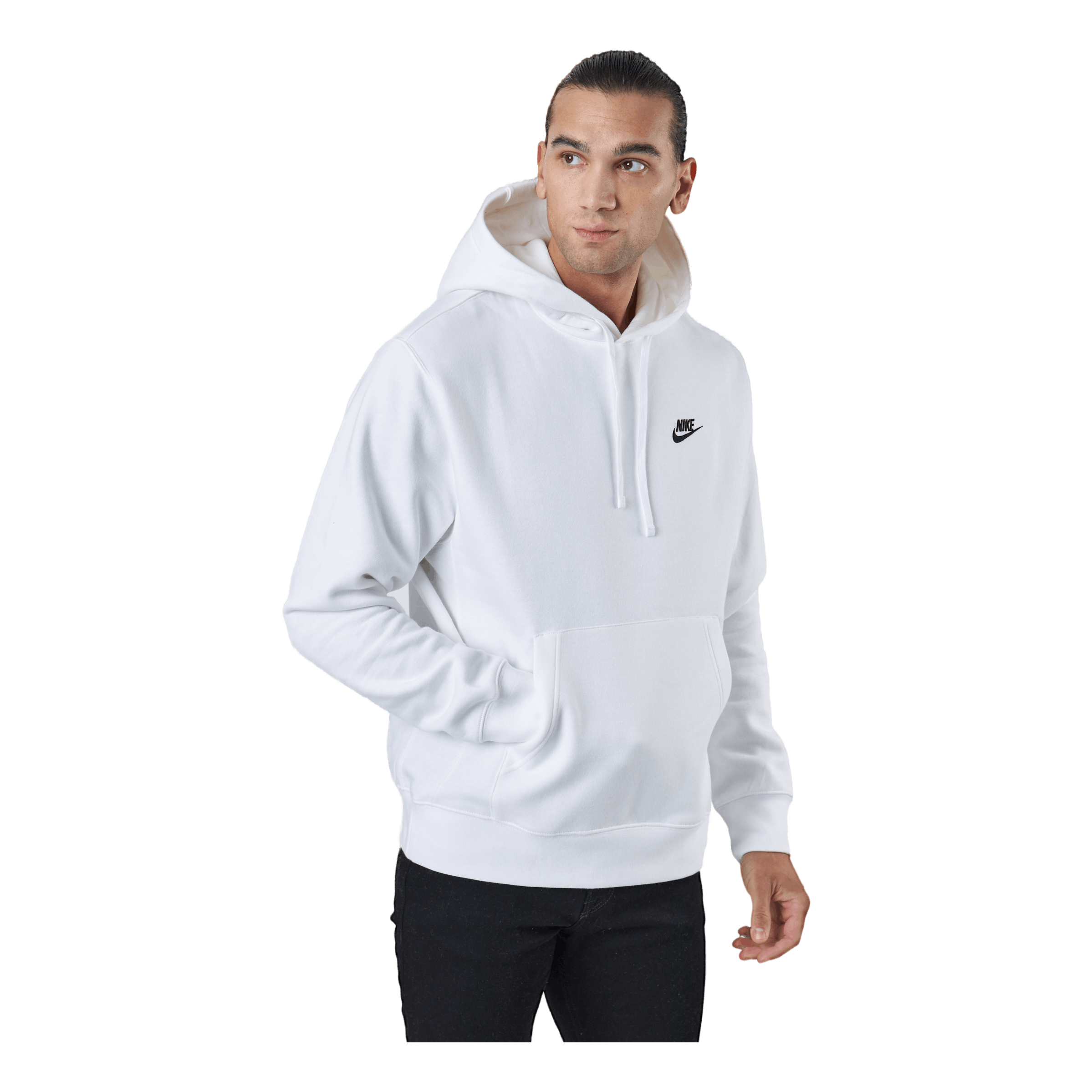 white nike jumper with black tick