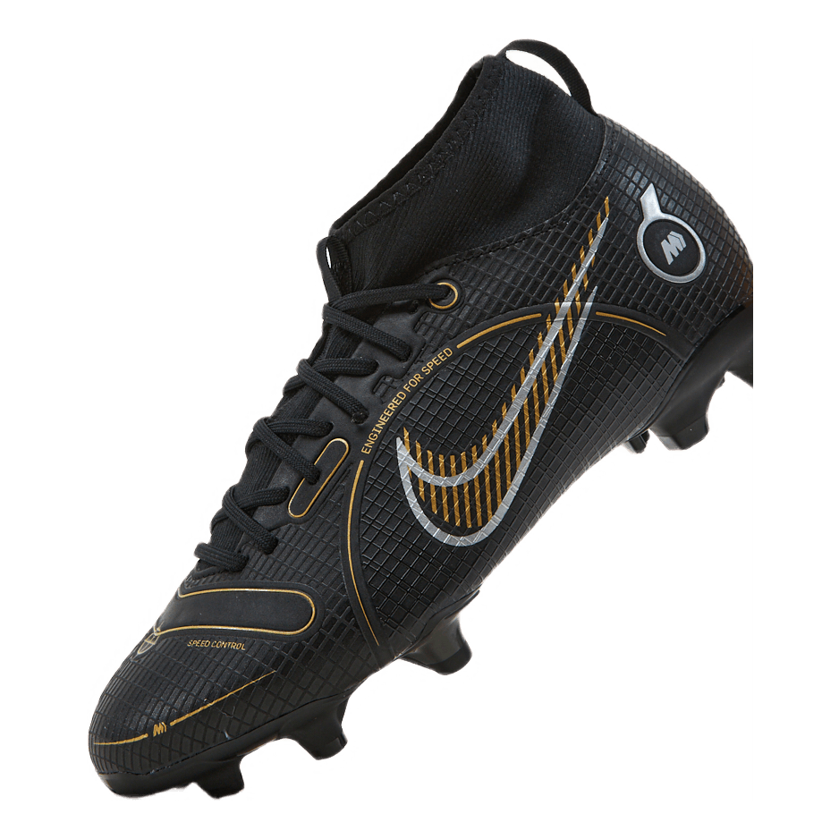 Junior Superfly 8 Academy Fg/mg Black/metallic Gold-metallic S