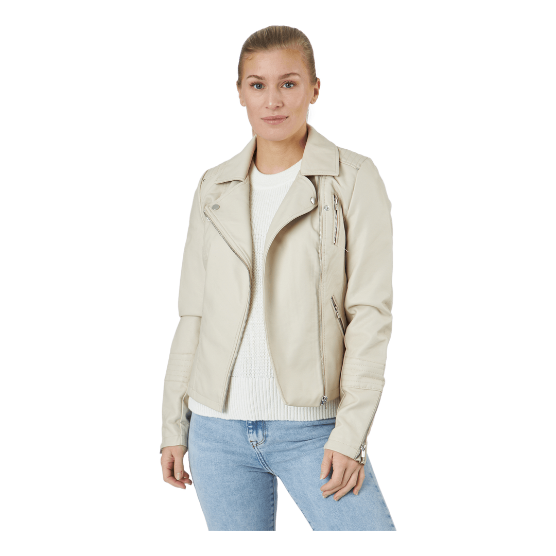 Only Onlgemma Faux Leather Biker Ot Silver Lining –