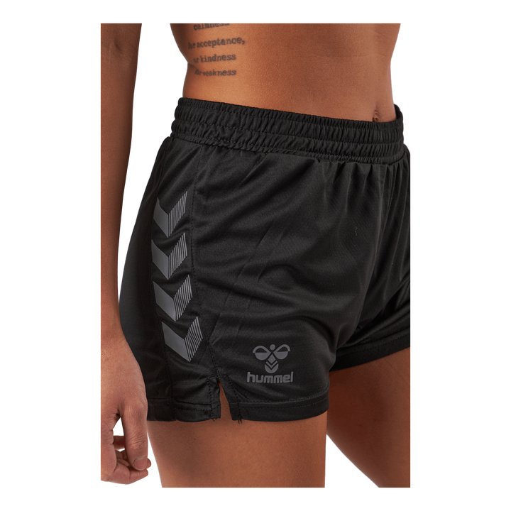 Hmlongrid Poly Shorts Wo Jet Black/forged Iron