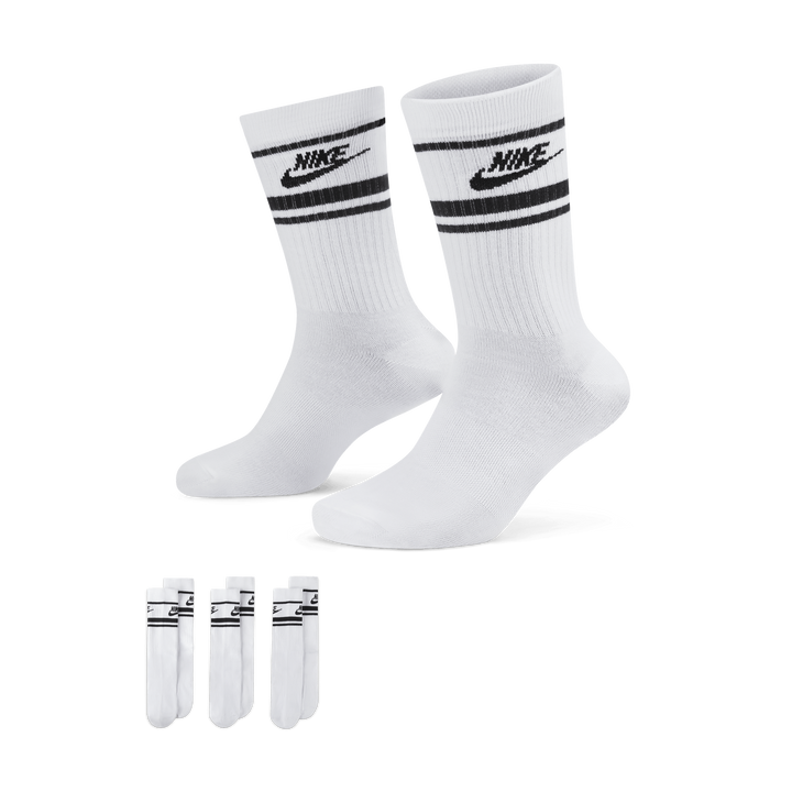 Sportswear Everyday Essential Crew Socks (3 Pairs) WHITE/BLACK/BLACK