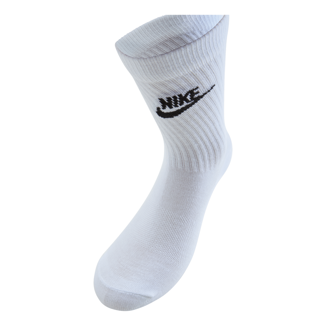 Sportswear Everyday Essential Crew Socks (3 Pairs) WHITE/BLACK