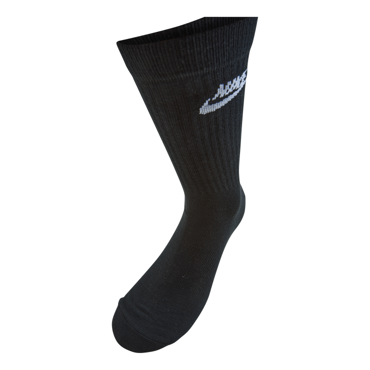 Sportswear Everyday Essential Crew Socks (3 Pairs) BLACK/WHITE