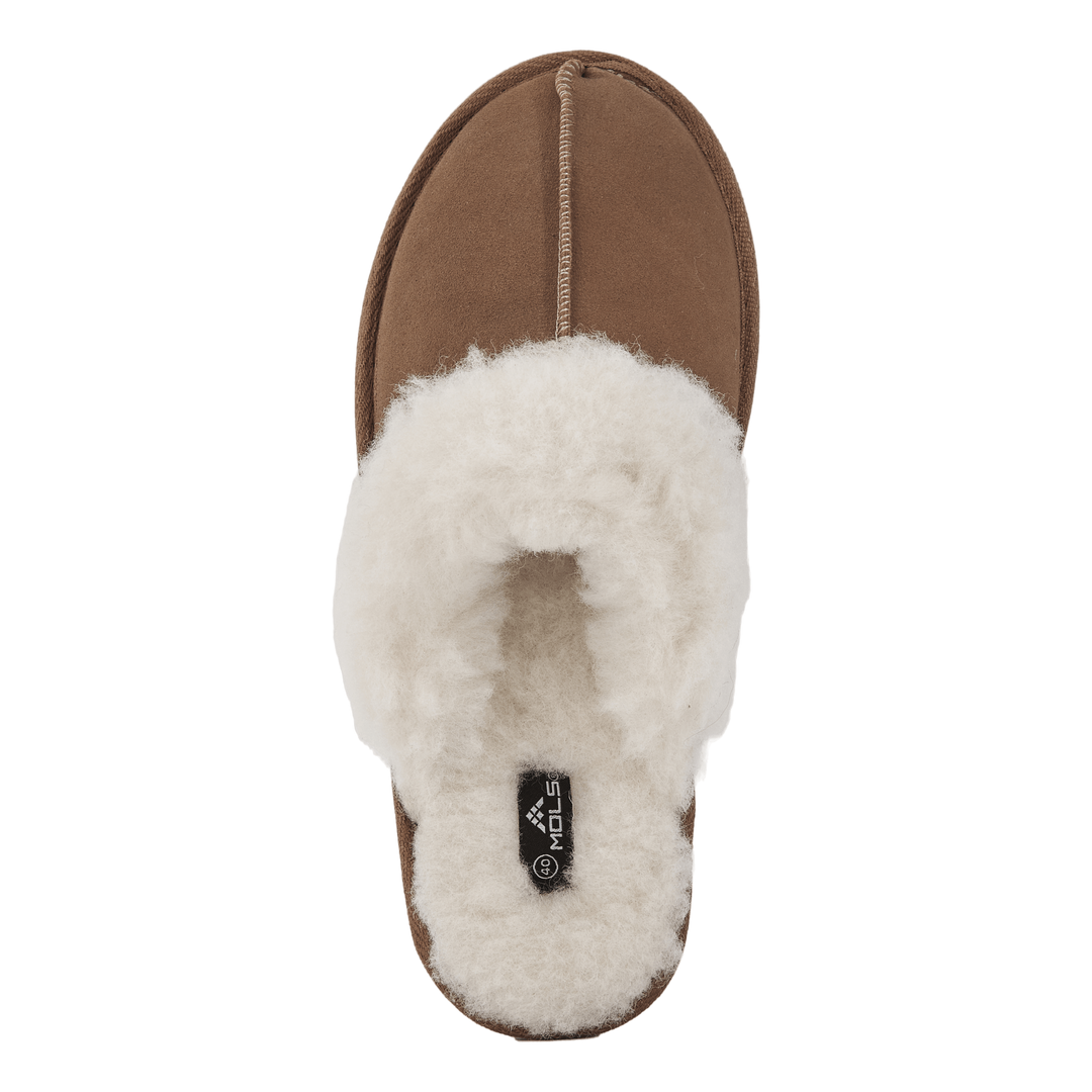 Tamara W Warm Leather Slipper Sudan Brown