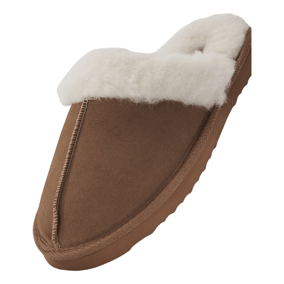 Tamara W Warm Leather Slipper Sudan Brown