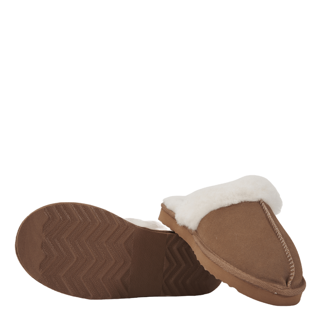 Tamara W Warm Leather Slipper Sudan Brown