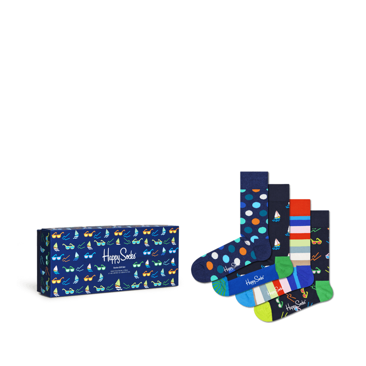 4-pack Navy Socks Gift Set 6500