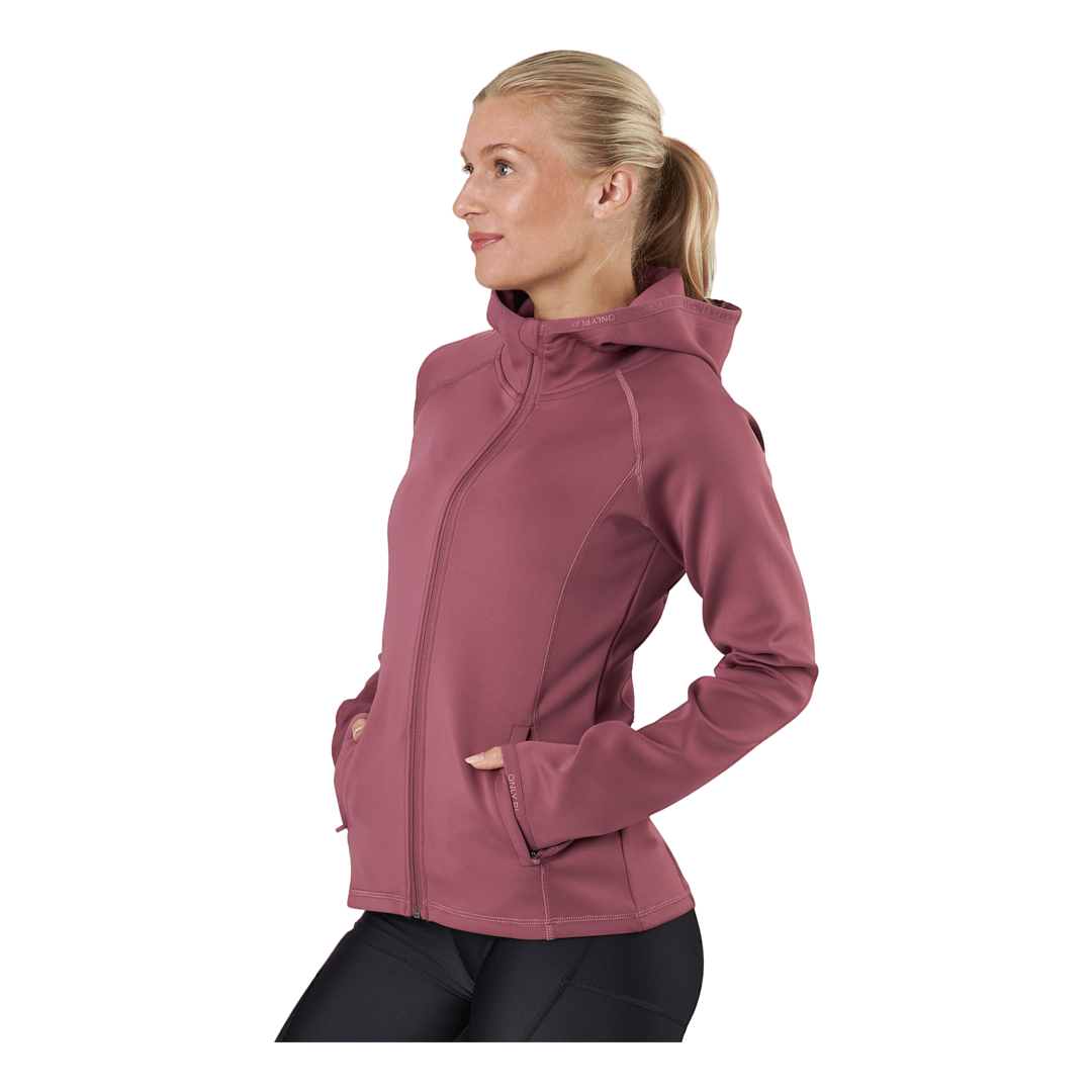 Cara Ls Hood Zip Sweat Crushed Berry