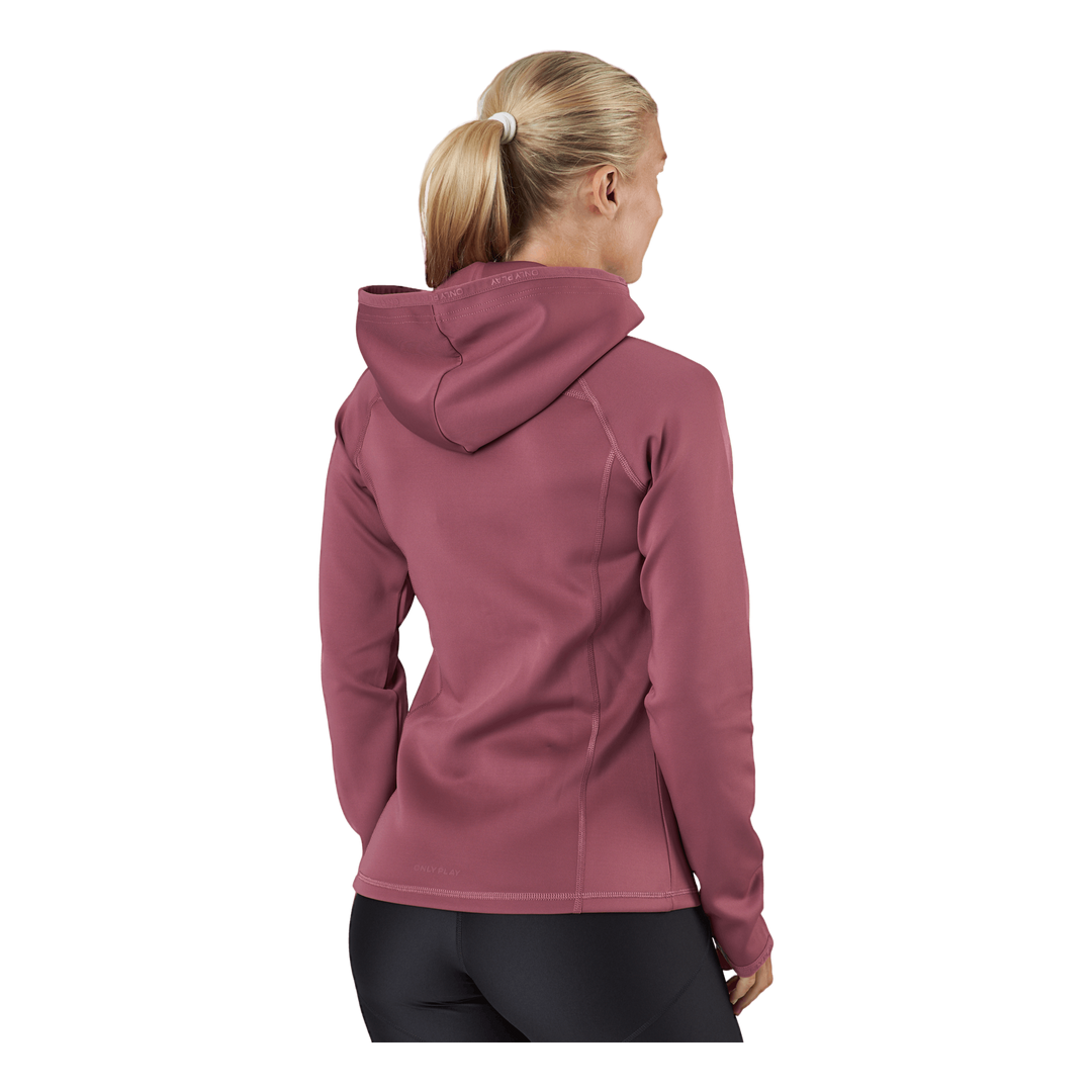 Cara Ls Hood Zip Sweat Crushed Berry