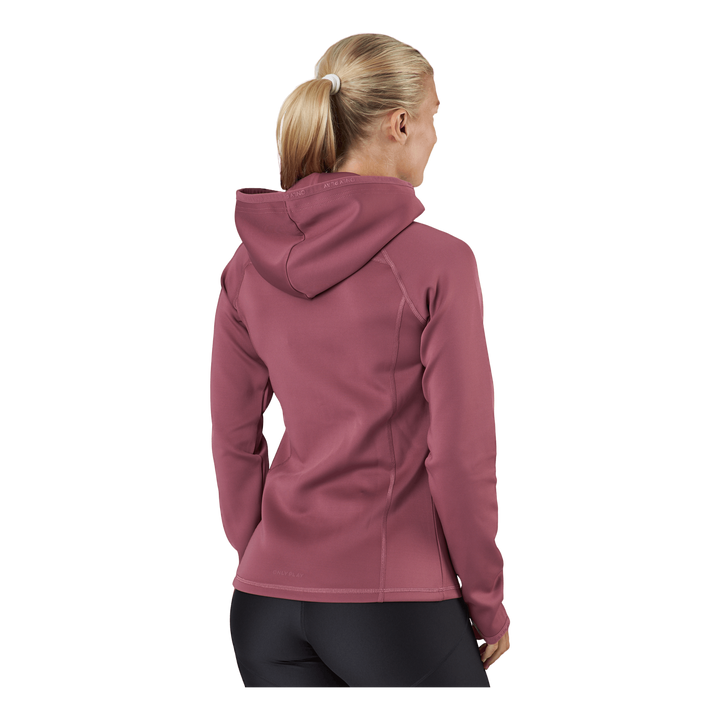 Cara Ls Hood Zip Sweat Crushed Berry