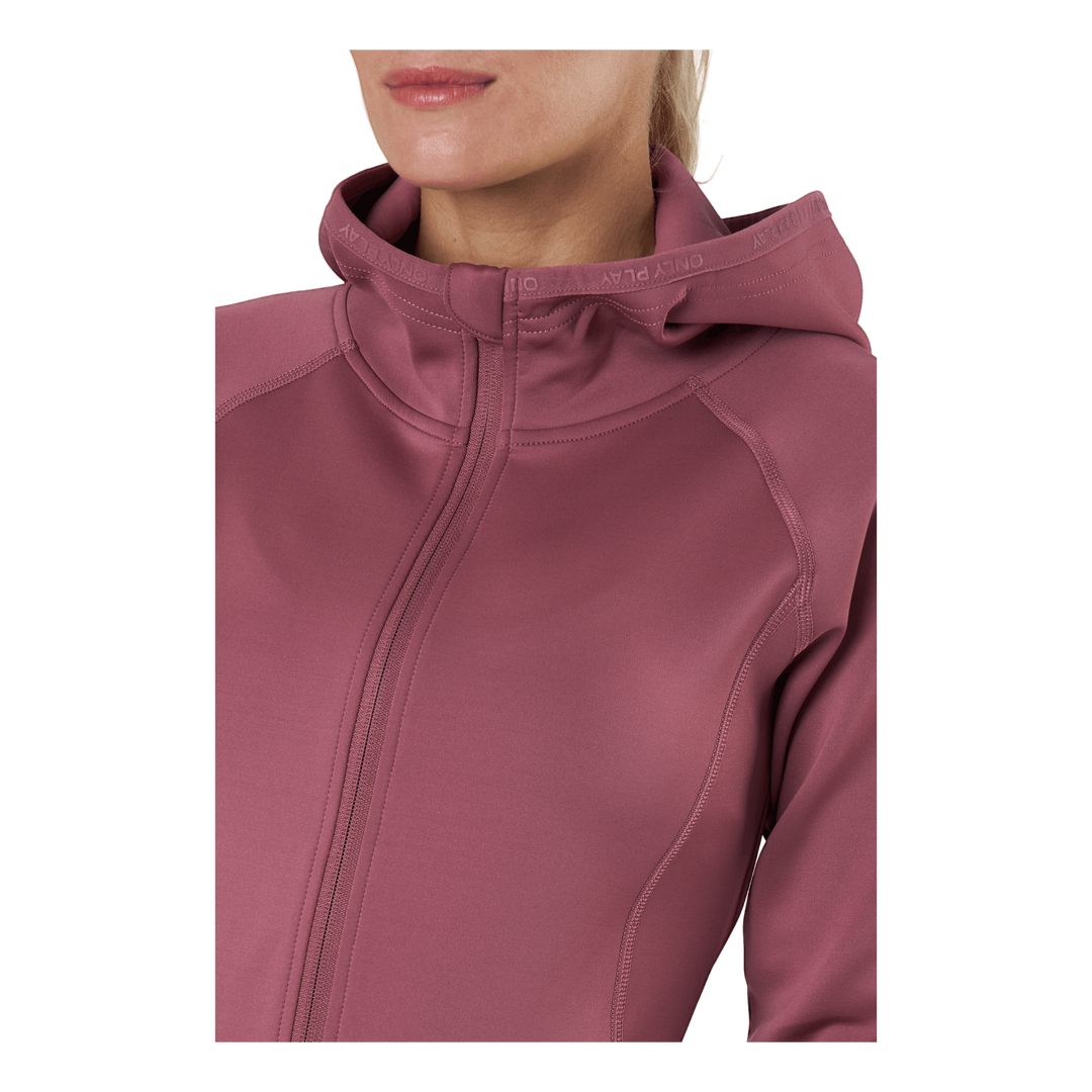 Cara Ls Hood Zip Sweat Crushed Berry