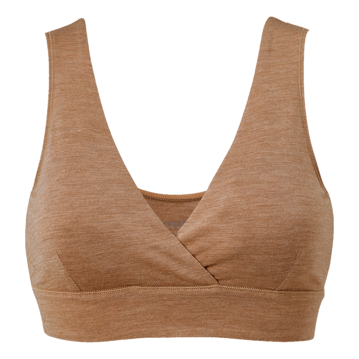 Merino Wool Bra Brown Melange