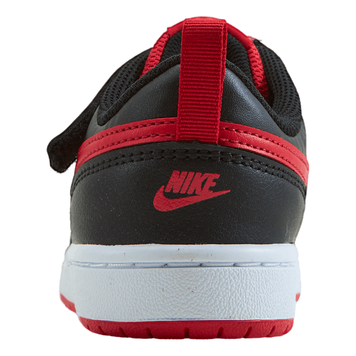 Court Borough Low 2 Little Kids' Shoes BLACK/UNIVERSITY RED-WHITE