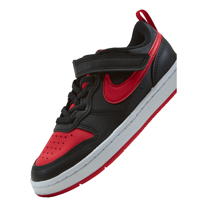 Court Borough Low 2 Little Kids' Shoes BLACK/UNIVERSITY RED-WHITE