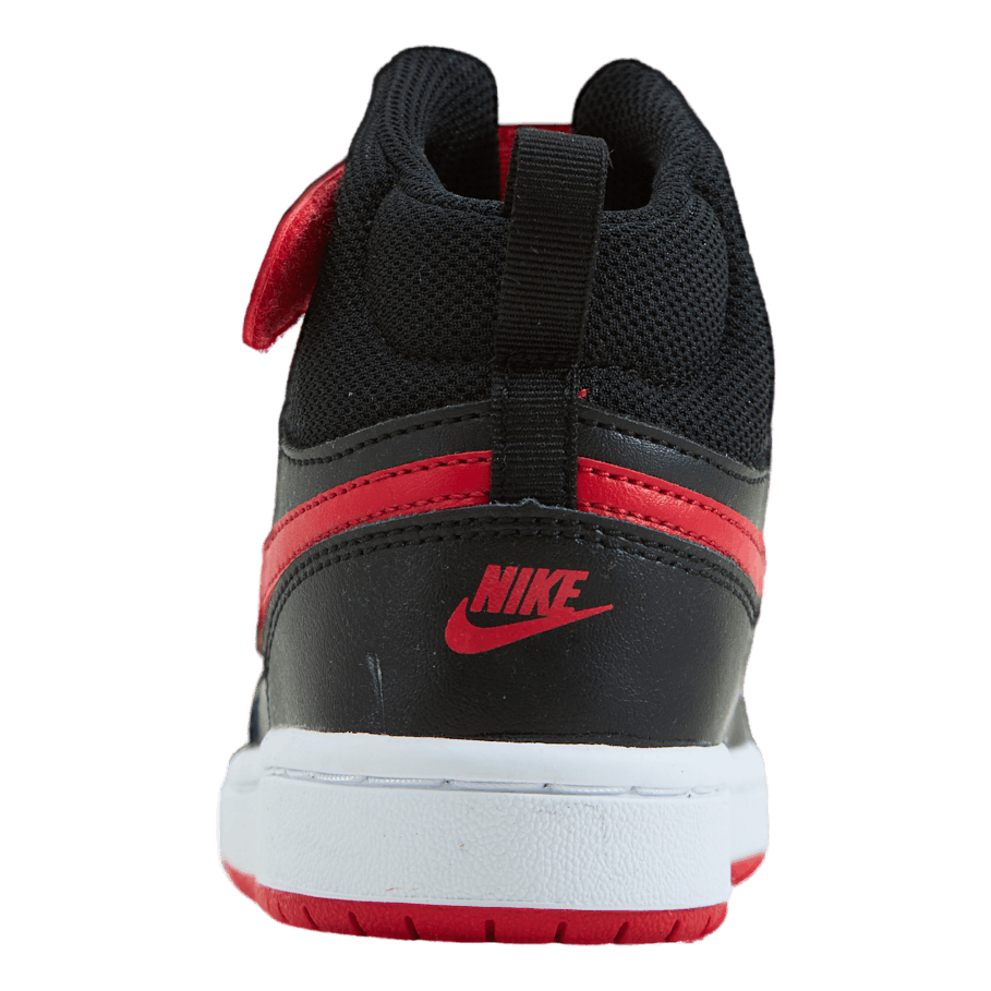 Nike Court Borough Mid 2 Littl Black/university Red-white