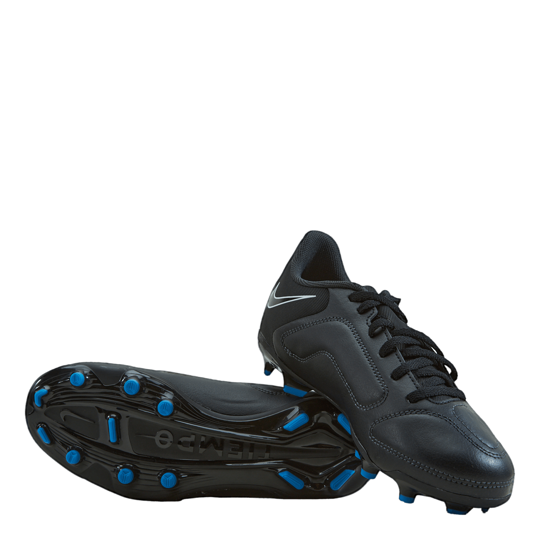 Junior. Tiempo Legend 9 Club MG Little/Big Kids' Multi-Ground Soccer Cleats BLACK/BLACK-SUMMIT WHITE-LT PHOTO BLUE