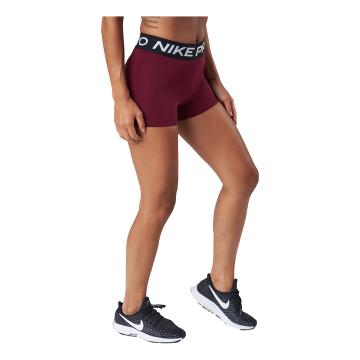 Nike Pro Women's 3" Shorts Dark Beetroot/black/white