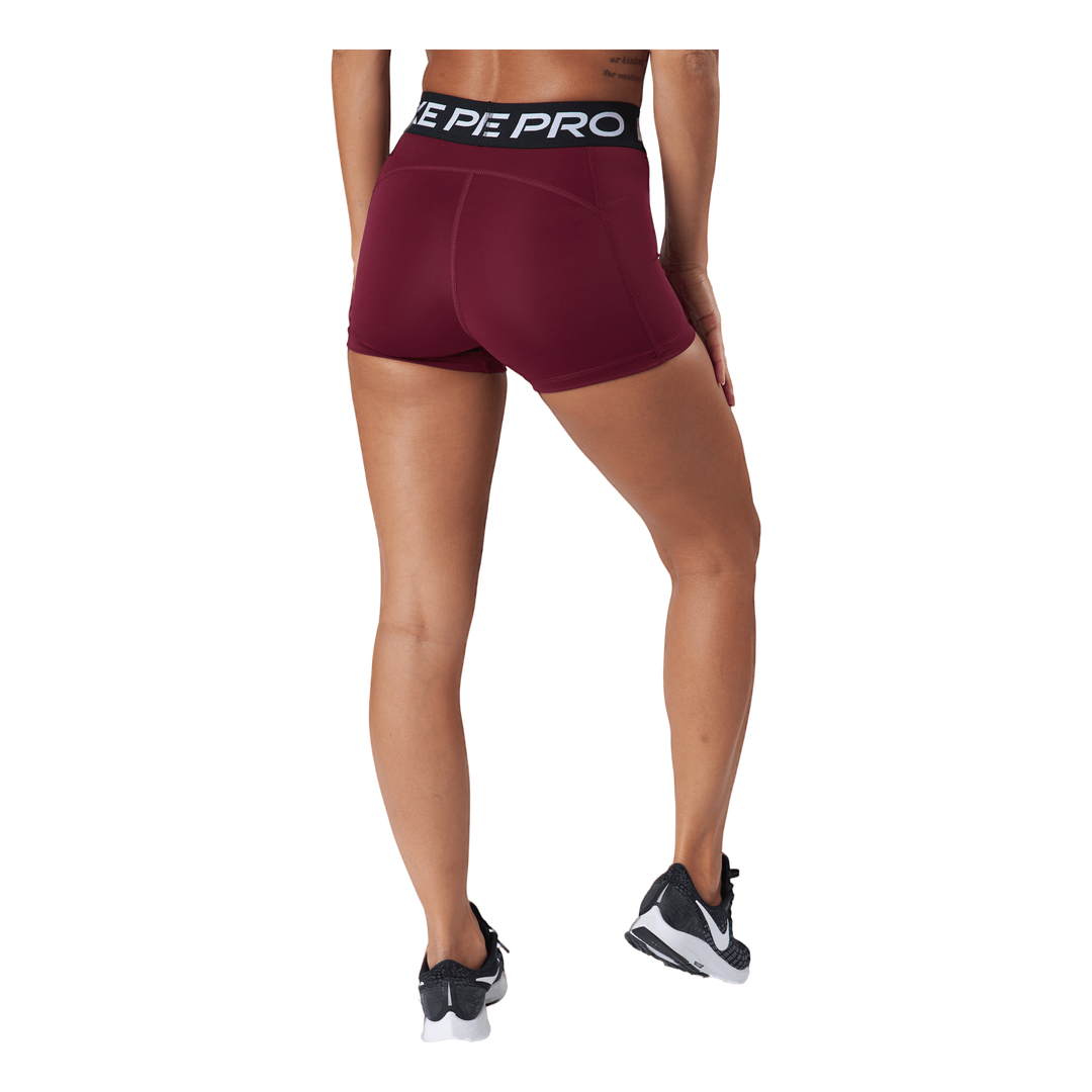 Nike Pro Women's 3" Shorts Dark Beetroot/black/white