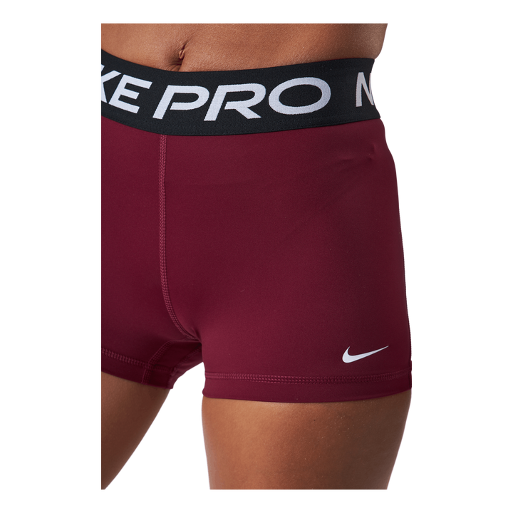 Nike Pro Women's 3" Shorts Dark Beetroot/black/white