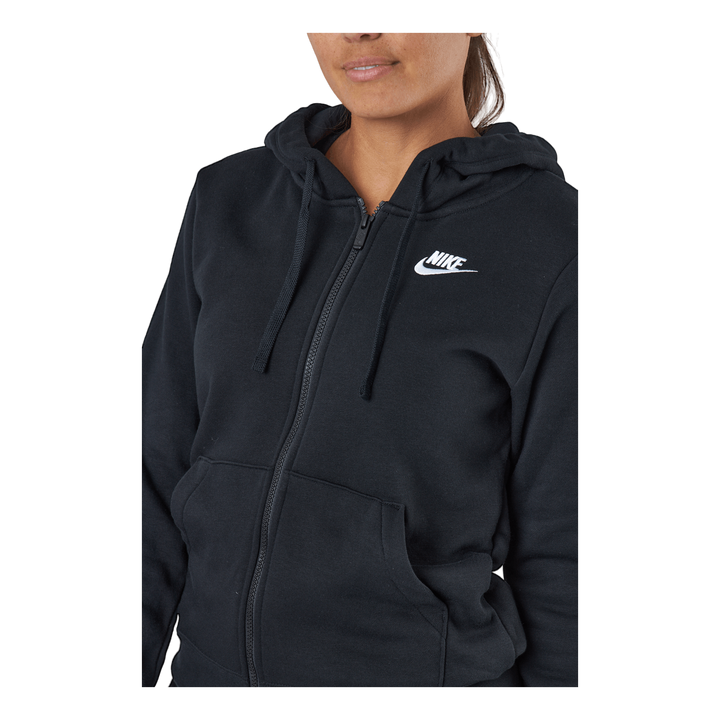 Sportswear Club Fleece Women's Full-Zip Hoodie BLACK/WHITE