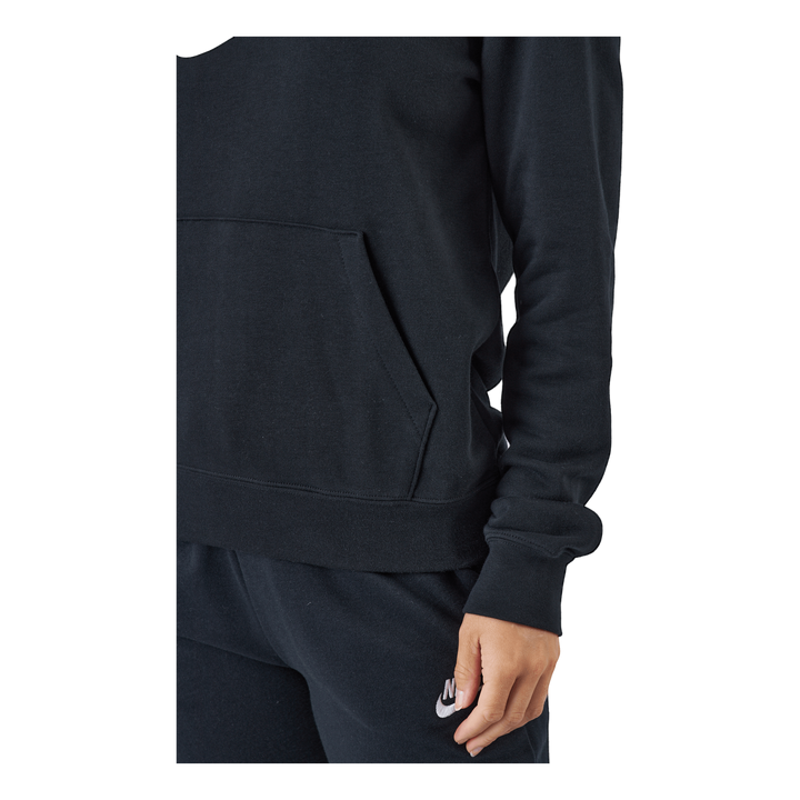 Sportswear Club Fleece Women's Logo Pullover Hoodie BLACK/WHITE