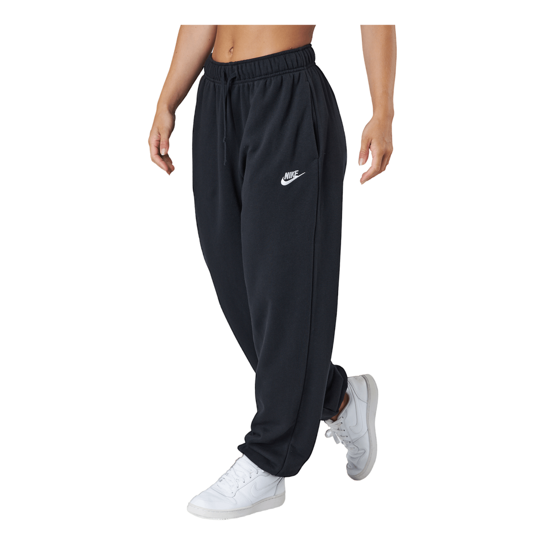 Sportswear Club Fleece Women's Mid-Rise Pants BLACK/WHITE