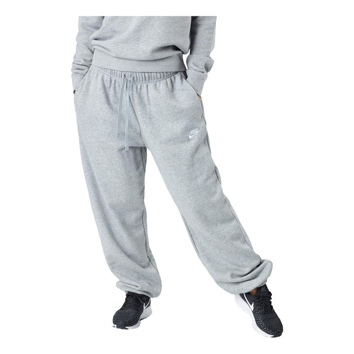 Sportswear Club Fleece Women's Mid-Rise Pants DK GREY HEATHER/WHITE