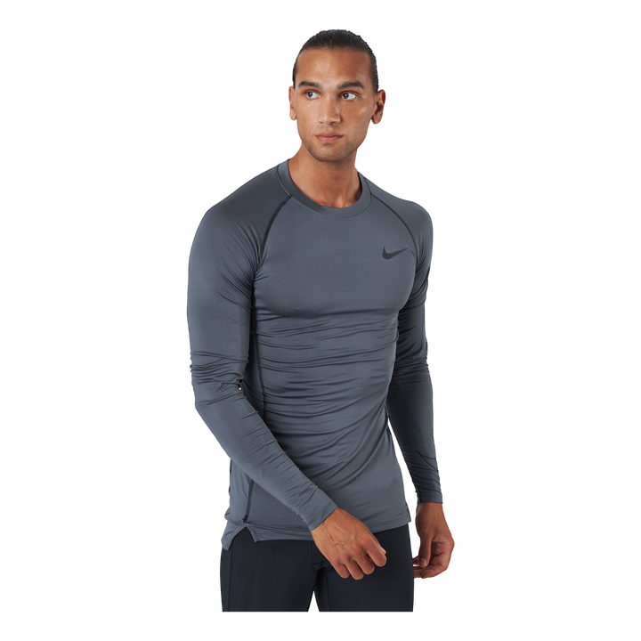 Nike Pro Dri-FIT Men's Tight Fit Long-Sleeve Top IRON GREY/BLACK/BLACK