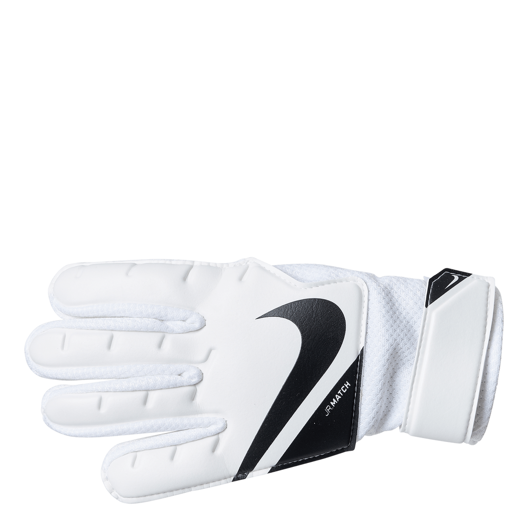 Jr. Goalkeeper Match Big Kids' Soccer Gloves WHITE/BLACK/BLACK