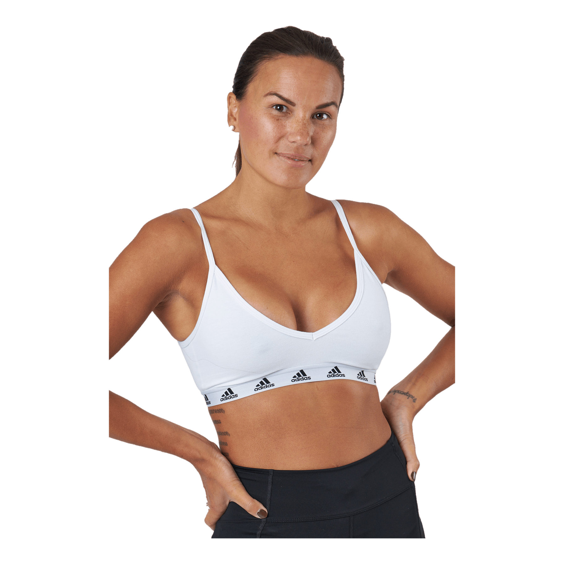 adidas Womens Purebare Light-Support Bra White/Black SDD - ShopStyle