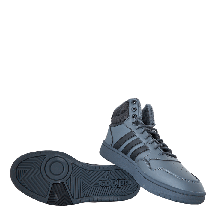 Hoops 3.0 Mid Lifestyle Basketball Classic Fur Lining Winterized Shoes Grey Five / Core Black / Carbon