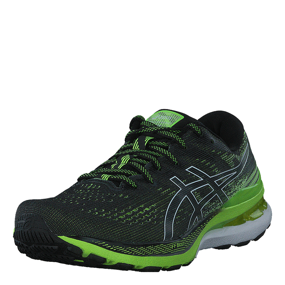 Gel-kayano 28 Black/hazard Green