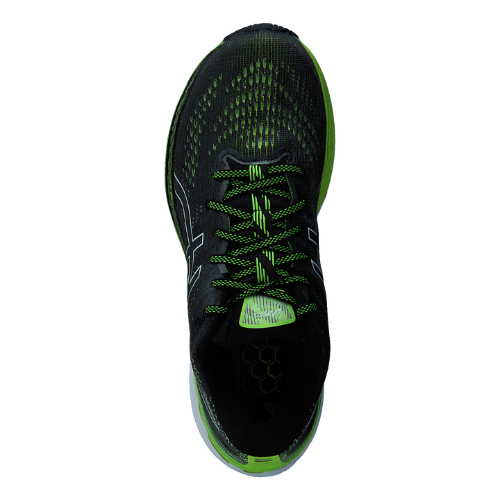 Gel-kayano 28 Black/hazard Green