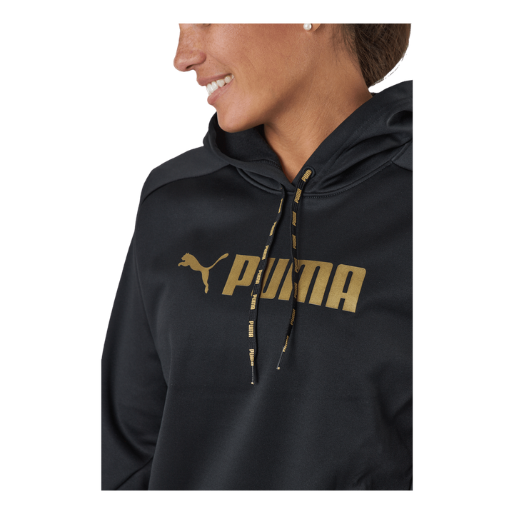 Puma Fit Tech Knit Po Hoodie Puma Black-metallic Gold