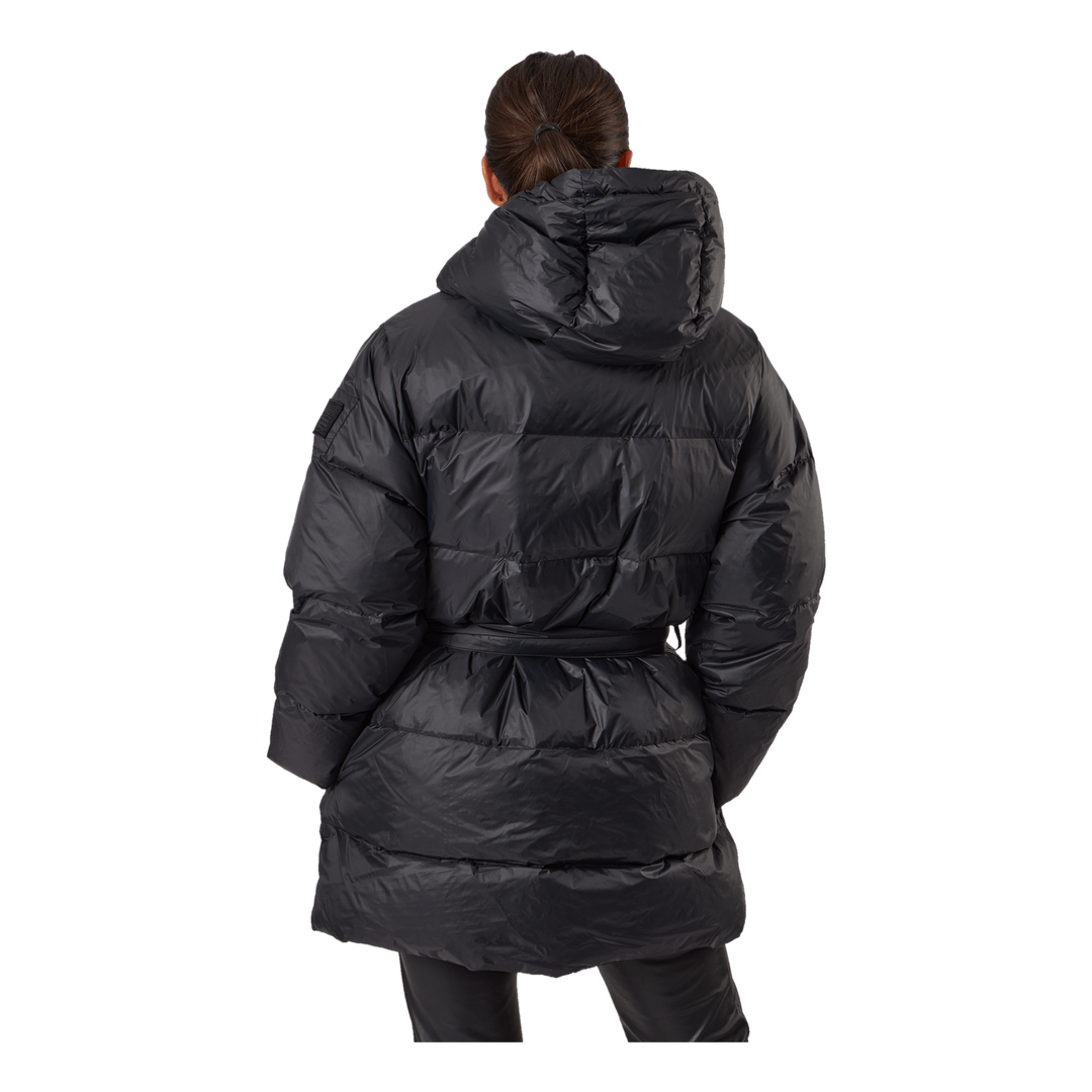 Mid Length Beltet Coat Black