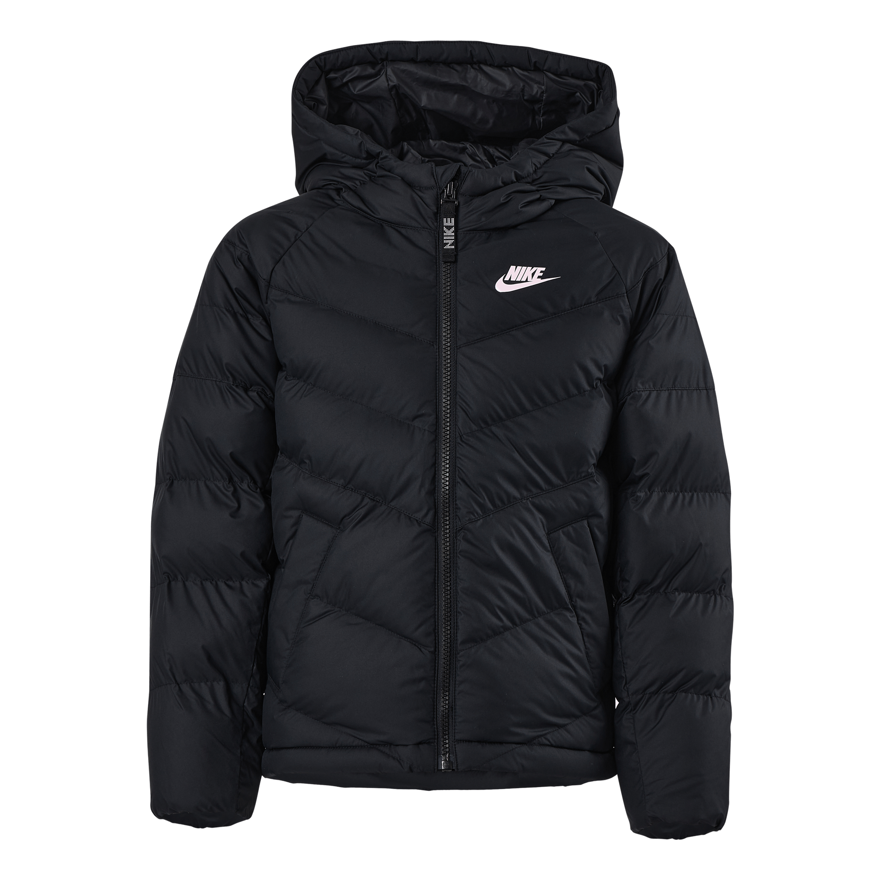 Nike Nike Big Sportswear Foam Kids\' – Black/black/pink Synt