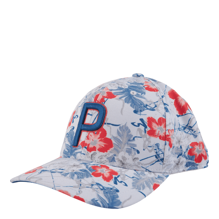 Nassau P Snapback Cap Bright White-bright Cobalt-hot