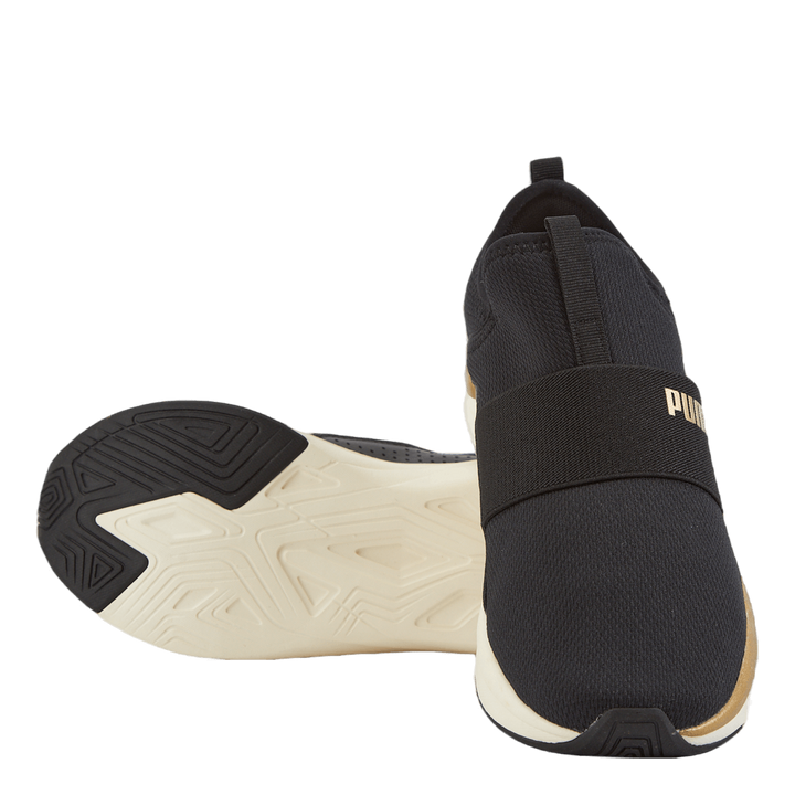 Softride Sophia Slip-on Wn S Puma Black-puma Gold-warm Whit