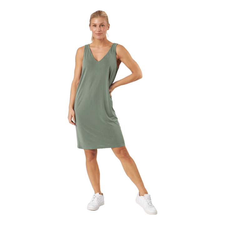 Vmfilli V-neck Sl Knee Dress N Laurel Wreath