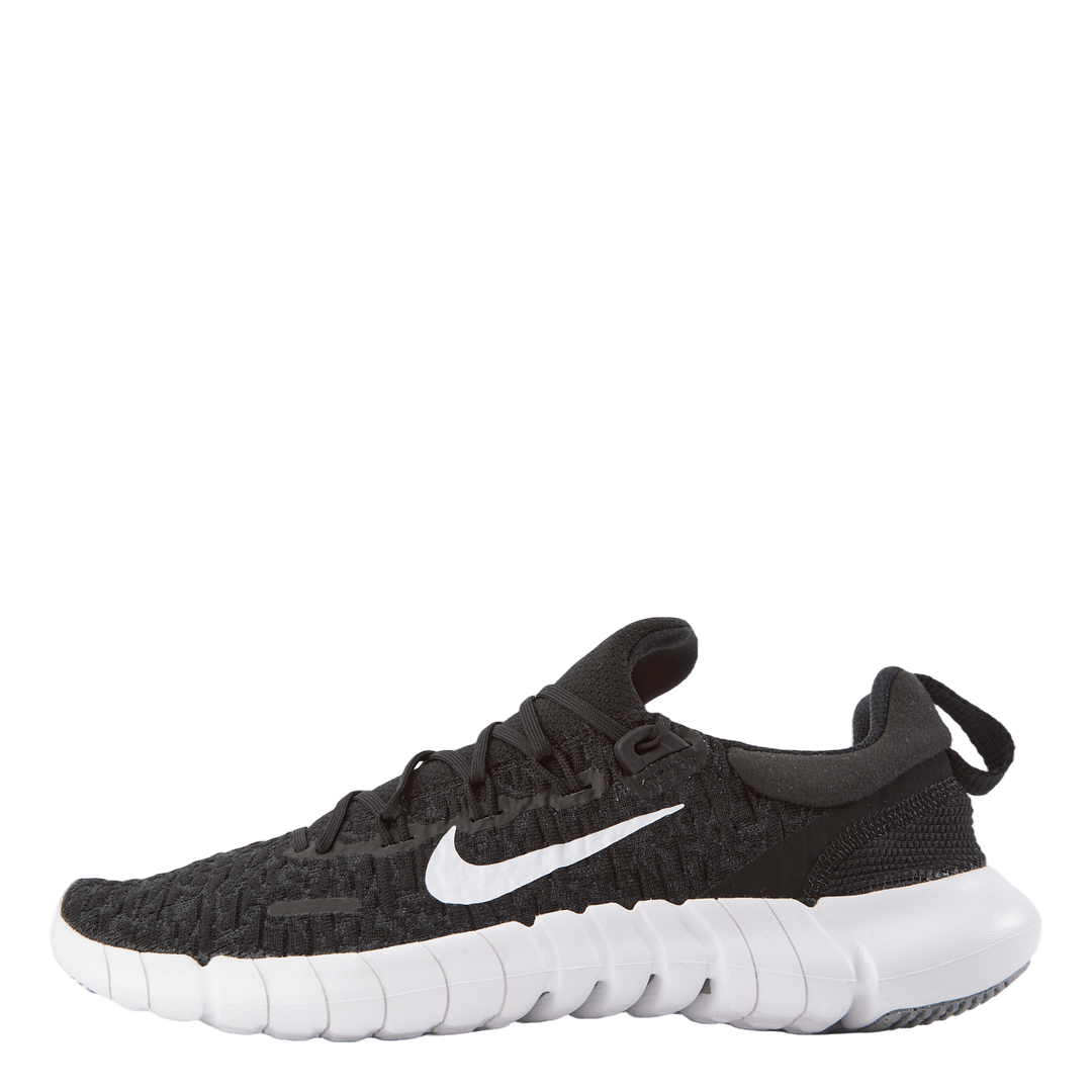 Free Run 5.0 Women's Road Running Shoes BLACK/WHITE-DK SMOKE GREY