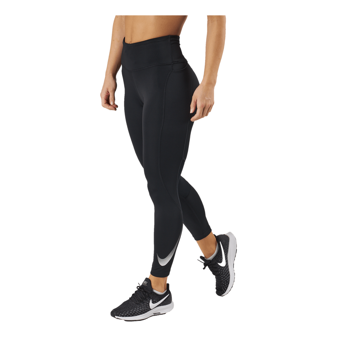 Nike Air Dri-fit Women's 7/8-length Black/white/reflective Silv