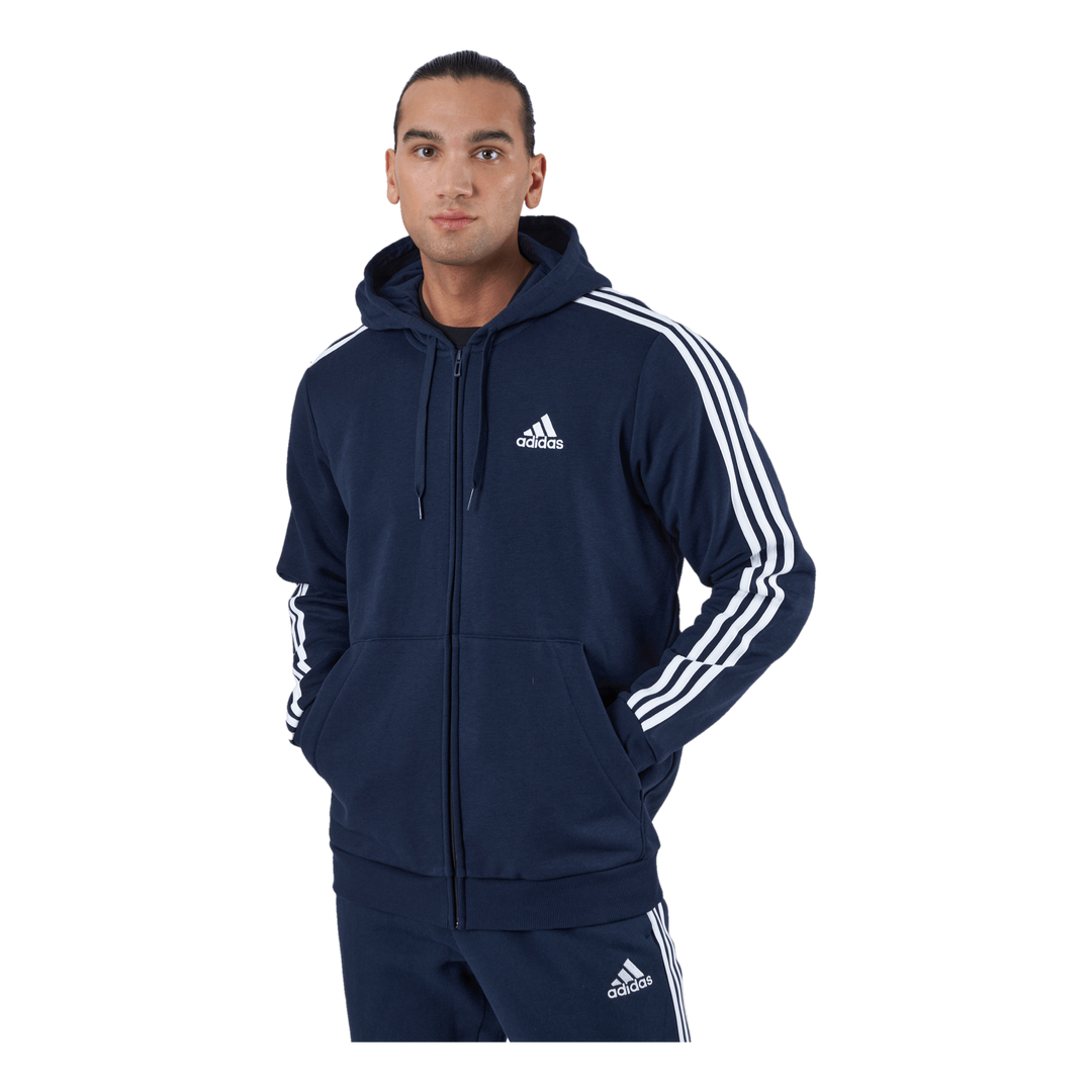 Adidas 3 stripe 2025 full zip hoody mens