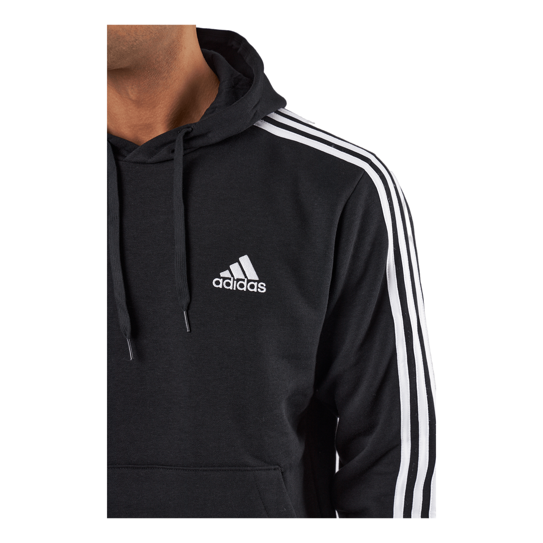 Essentials Fleece 3-Stripes Hoodie Black