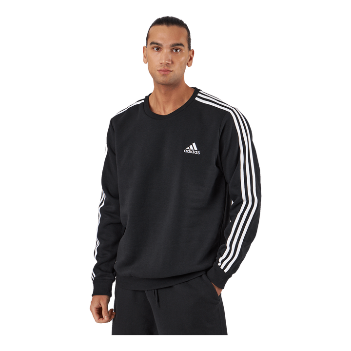 Essentials Fleece 3-Stripes Sweatshirt Black