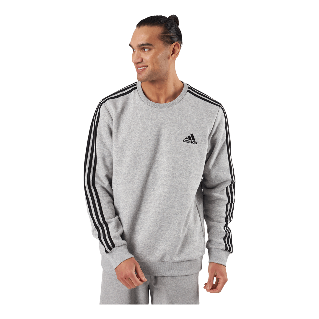 adidas Essentials Fleece 3 Stripes Sweatshirt Medium Grey Heather Sportamore