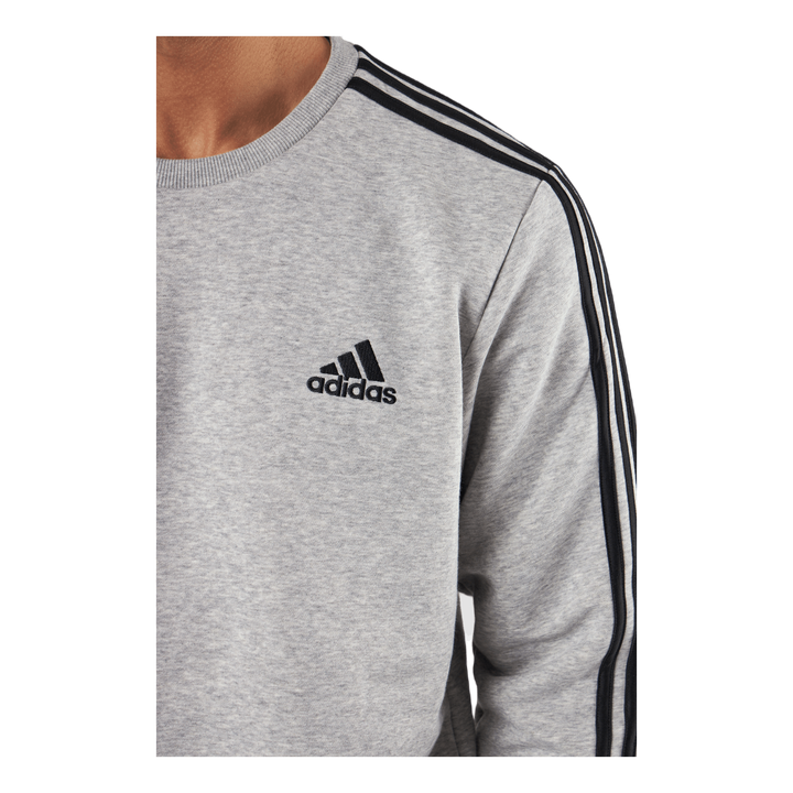 Essentials Fleece 3-Stripes Sweatshirt Medium Grey Heather